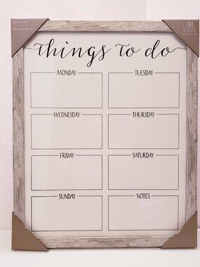 Burnes of Boston Rustic Farmhouse Framed "Things To Do" Dry Erase Board 20"x16"